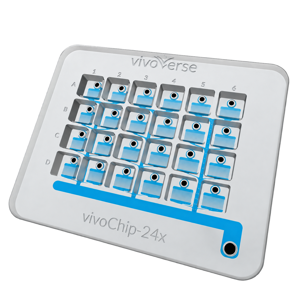 vivoChip-24x microfluidic device